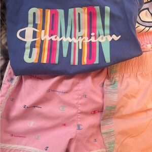 Champion, Converse, ID Shorts and tops girls xl (7 pieces)